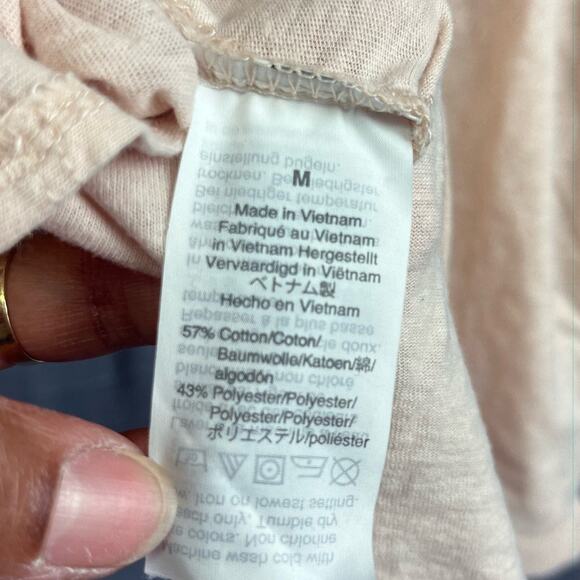 J. Crew Cut V- Neck Shirt Women's Medium Light Basic Short Sleeve Preppy Soft - Picture 3 of 8